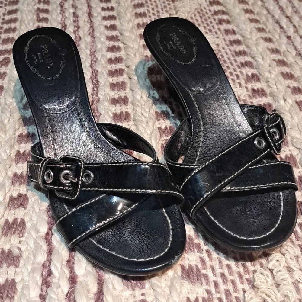 PRADA sandals 38.5 sandals, much loved, orig. $995.00